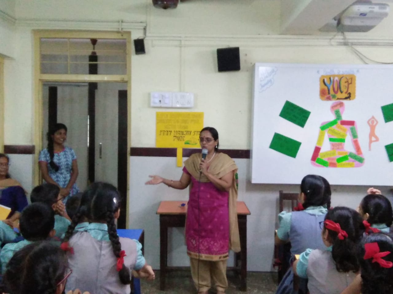 Guest Lecture on International Yoga Day at Sharon English High School 