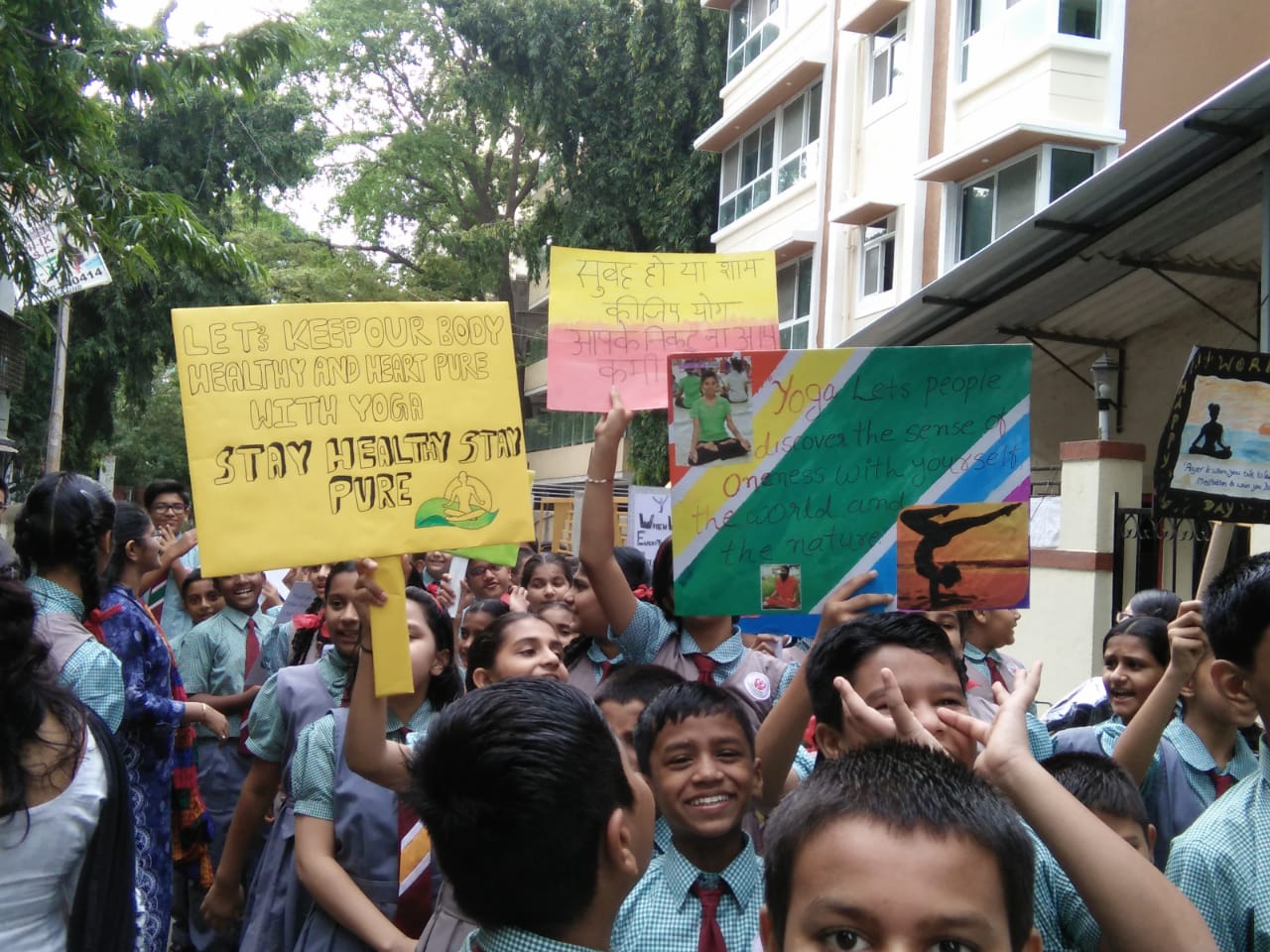 Yoga Awareness Rally by Std. VI students