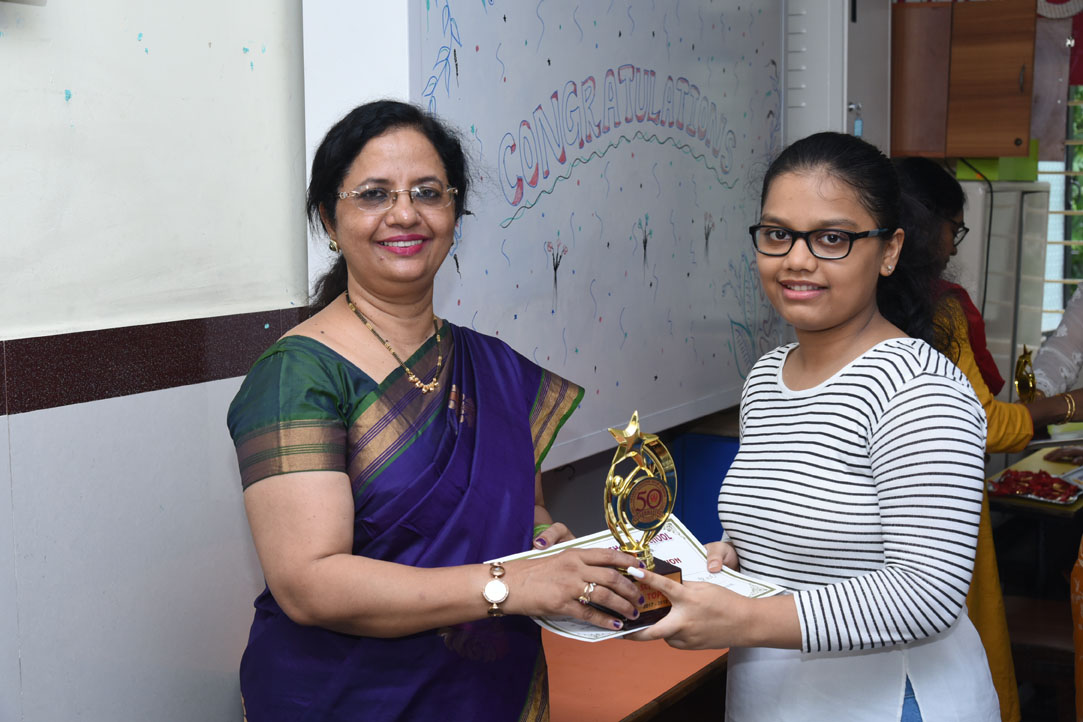 Sharon School Std. X Topper Ms. Avisha Shah Felicitated