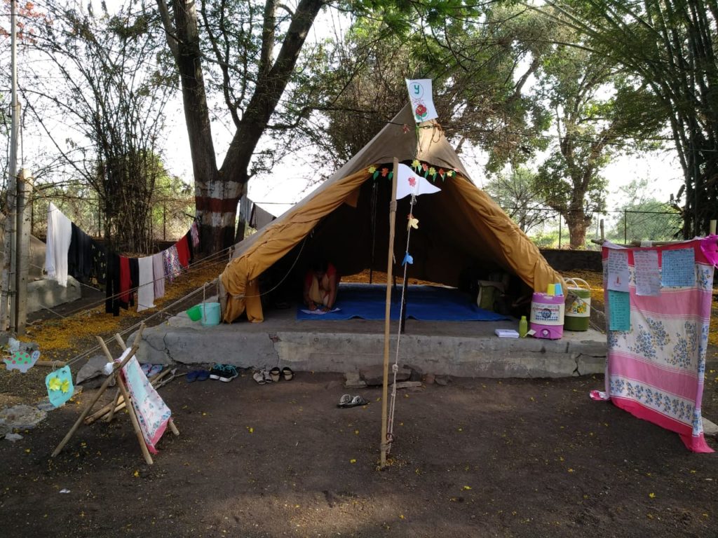 Tent Built By Sharon School Teacher Ms. Paras