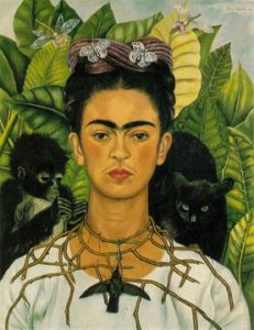 Self-Portrait with Thorn Necklace and Hummingbird (1940), Frida Kahlo