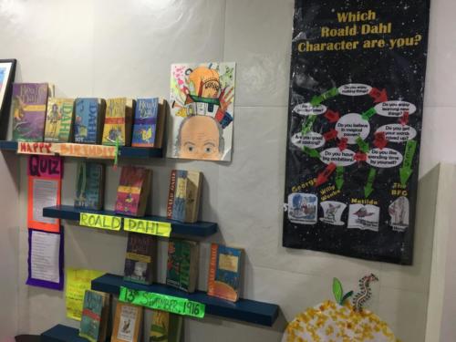 Roald Dahl Day Display at the Library