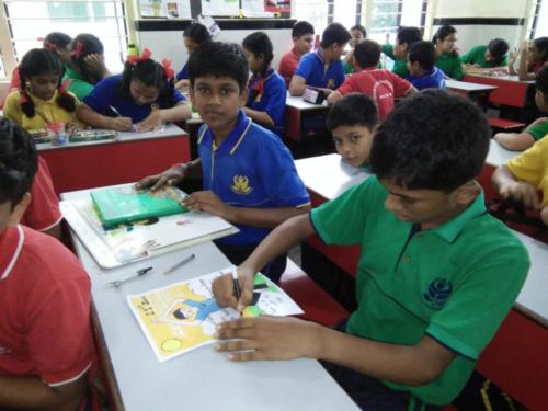 13 Std.VI participates in a Drawing Competition conducted on the occasion of International Yoga Day 