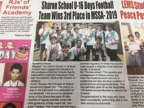 Sharon in the news - MSSA 3rd Prize winners
