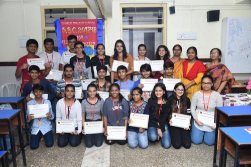 3. Std. X Subject Toppers with teachers