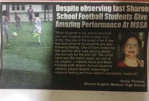Sharon s Football Team makes headlines, Speak Out Vol.7 (23)
